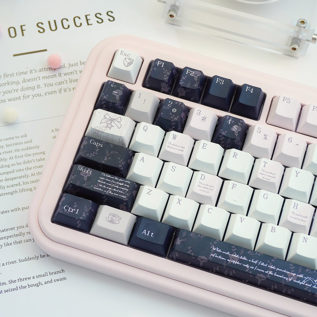 Black Veil Pink Cheeks Keycap Set
