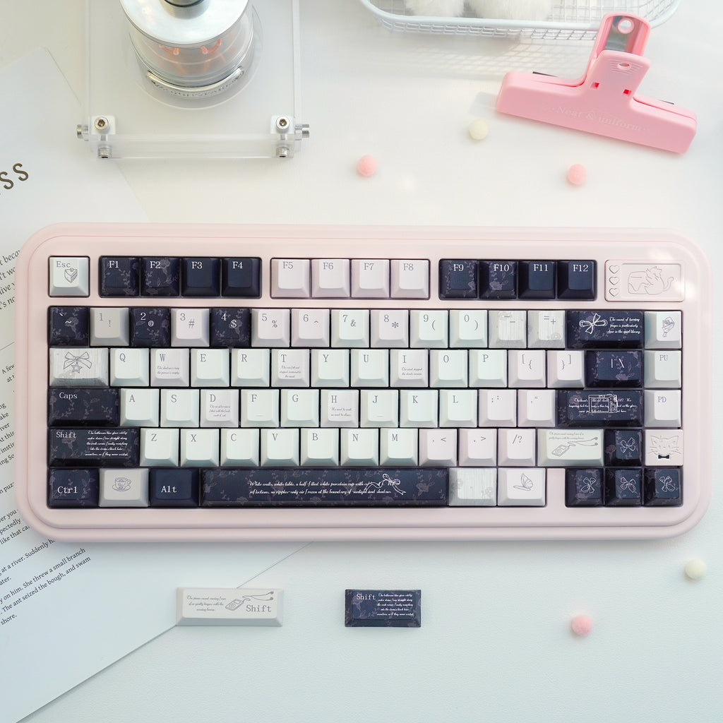 Black Veil Pink Cheeks Keycap Set
