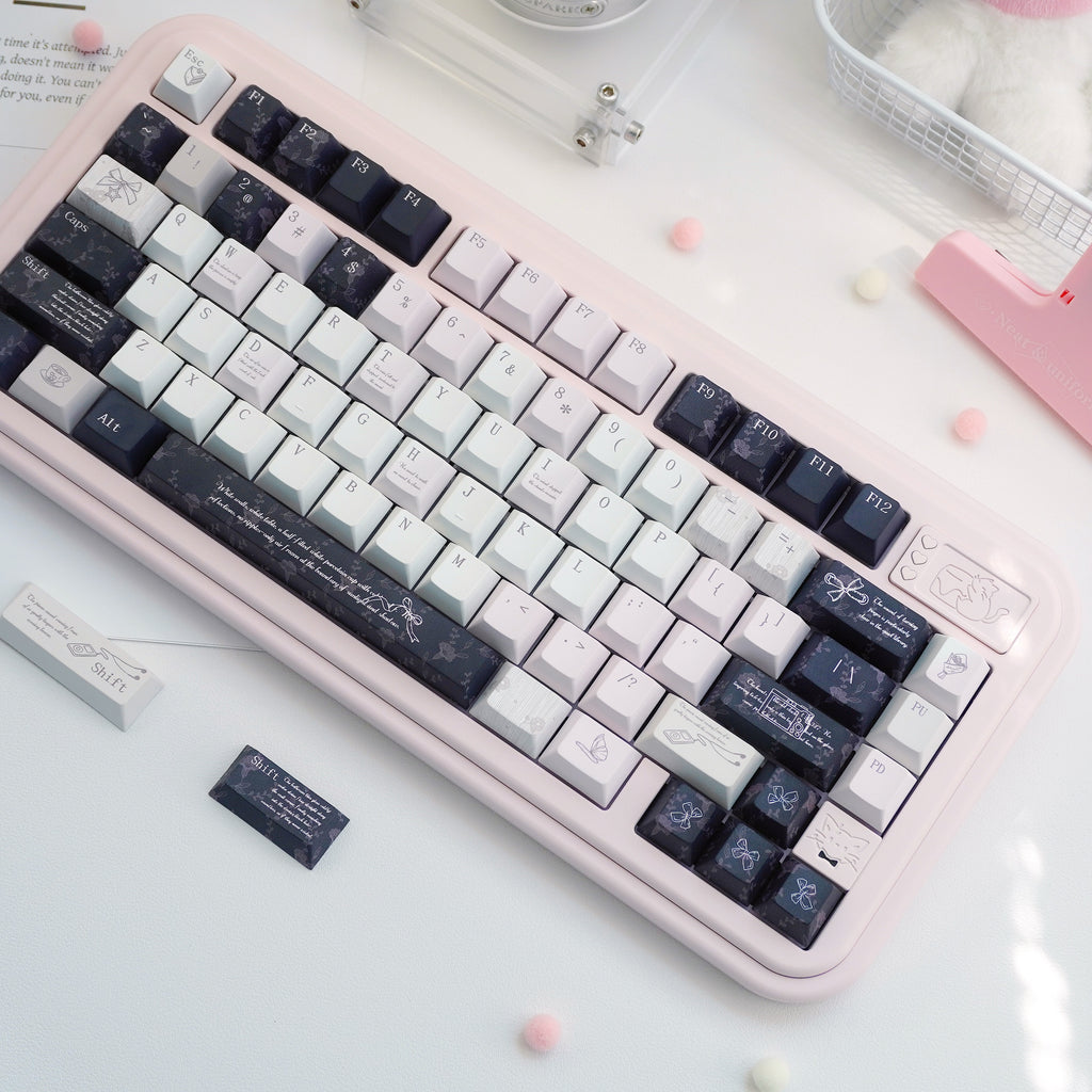 Black Veil Pink Cheeks Keycap Set