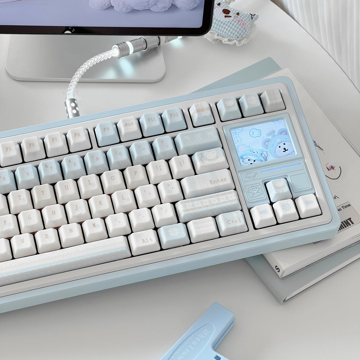 UreLab Winter Letter Genuine Ceramic Keycap Set