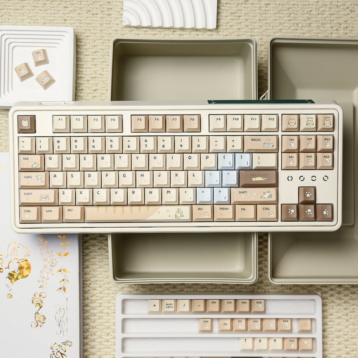 UreLab Hakimi Cat PBT Keycap Set - Cherry Profile