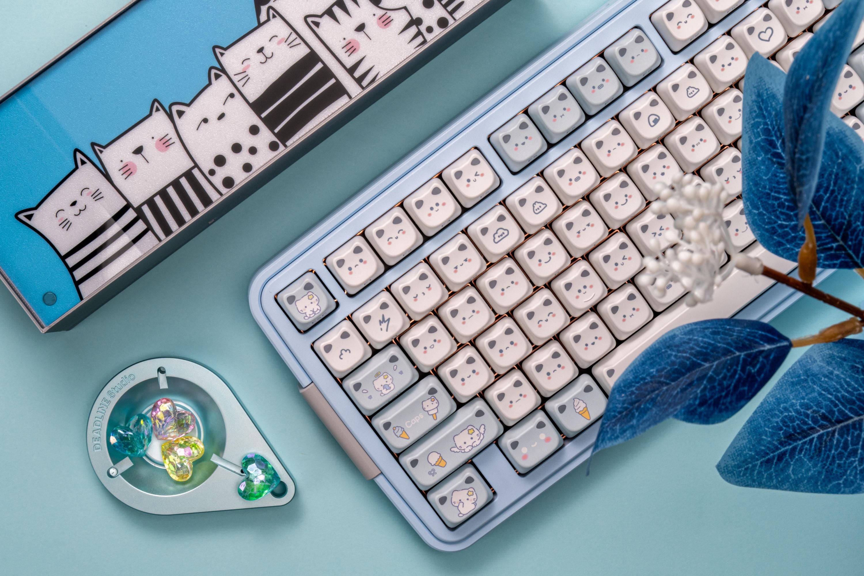 Urelab Cats' Paradise Keycap Set - Side-Printed Legends
