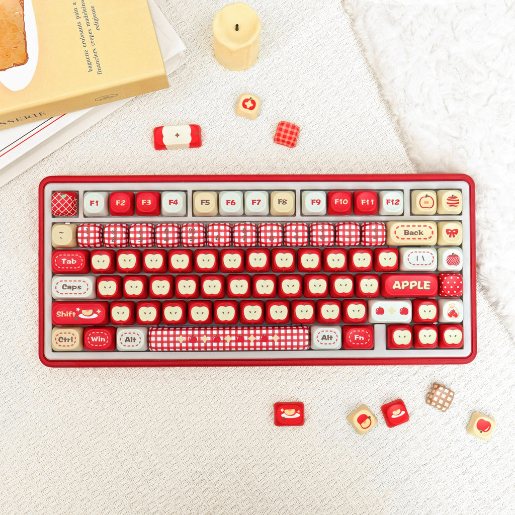 UR82 Apple Dot Red Three-Mode Mechanical Keyboard
