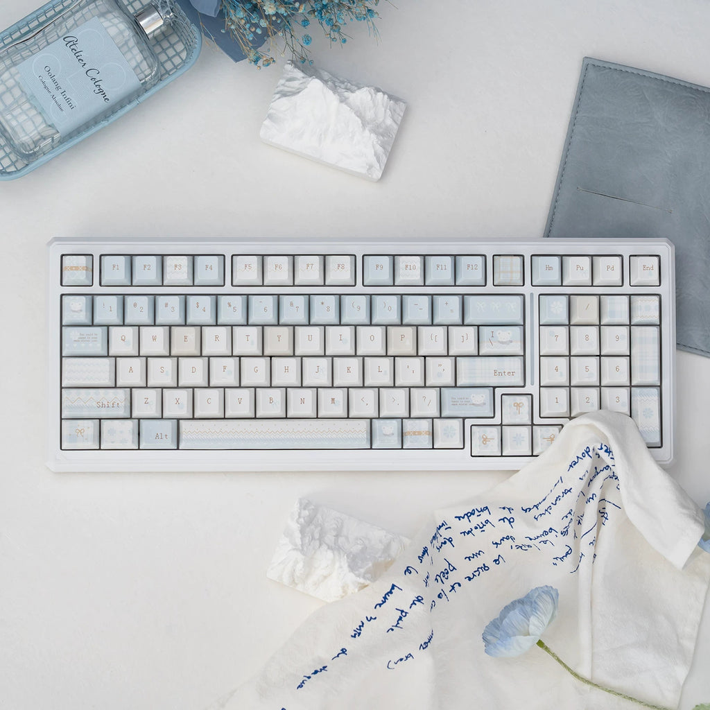 UR98 White Three-Mode Mechanical Keyboard | Gasket RGB Hot-Swap Custom Kit