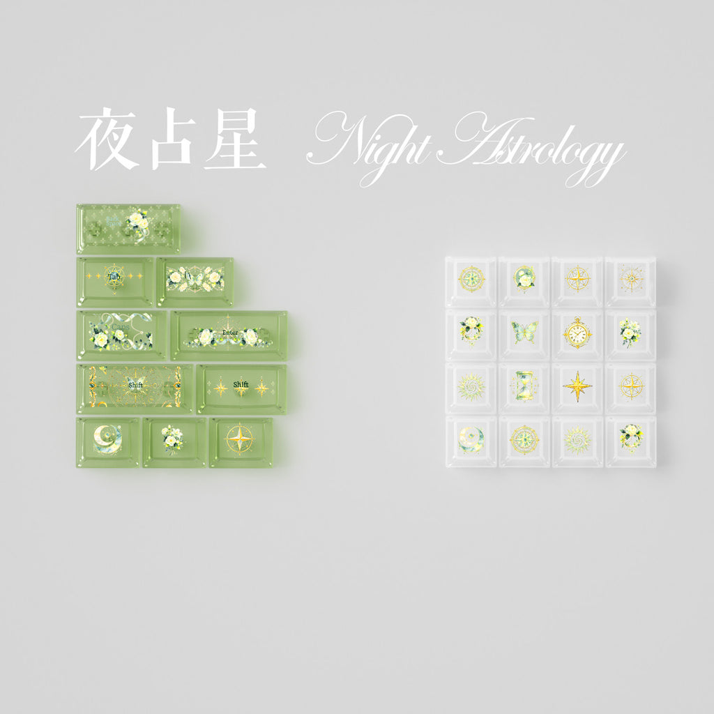 Cherry Profile Night Astrology Pearl PBT Keycap Set