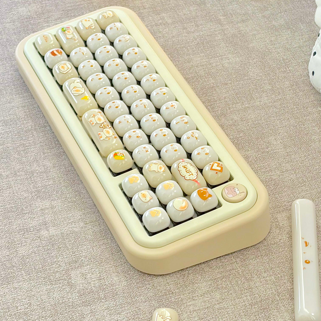 MOG Bag Cat Jelly PC Keycap Set | Translucent RGB-Friendly Keycaps