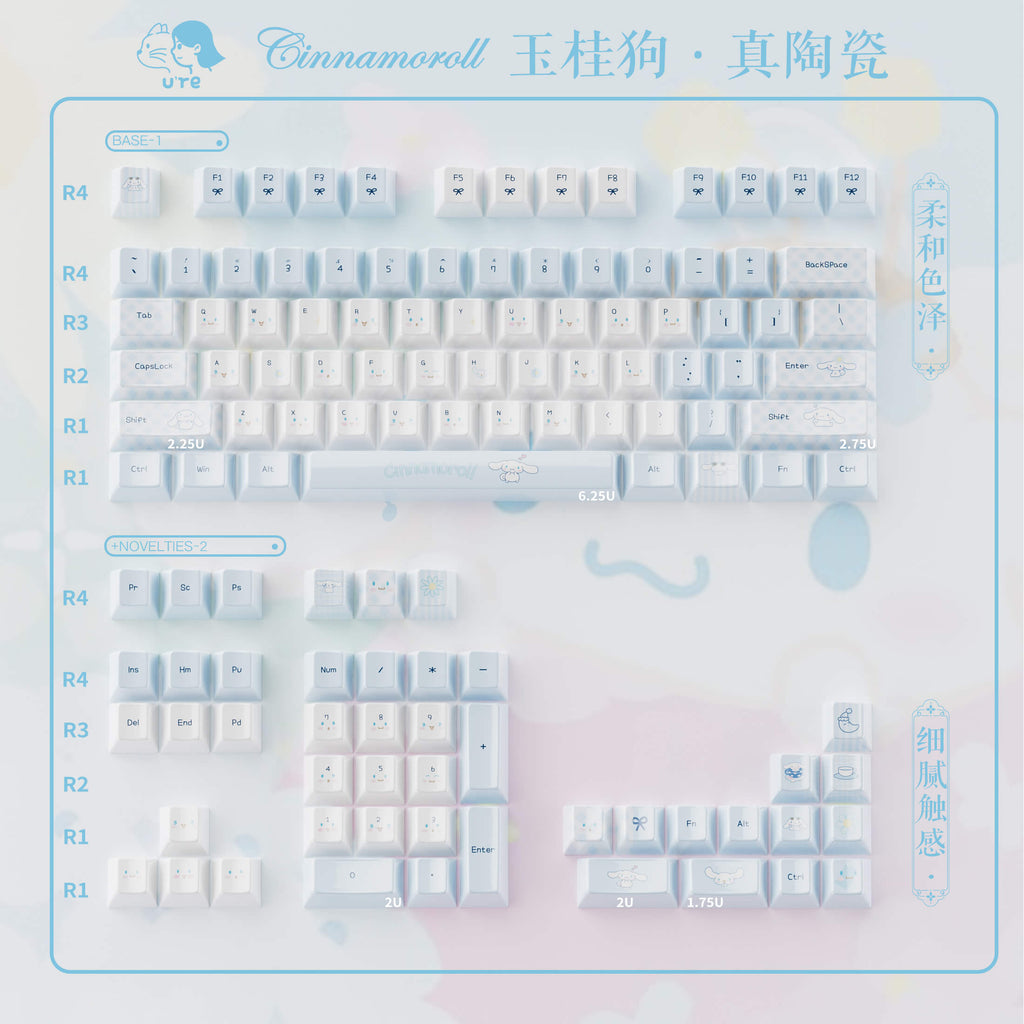 Big Ear Dog Ceramic Keycap Set