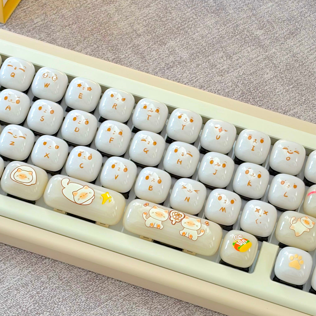 MOG Bag Cat Jelly PC Keycap Set | Translucent RGB-Friendly Keycaps