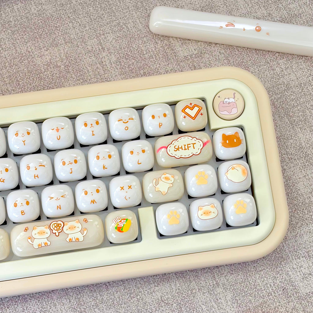 MOG Bag Cat Jelly PC Keycap Set | Translucent RGB-Friendly Keycaps