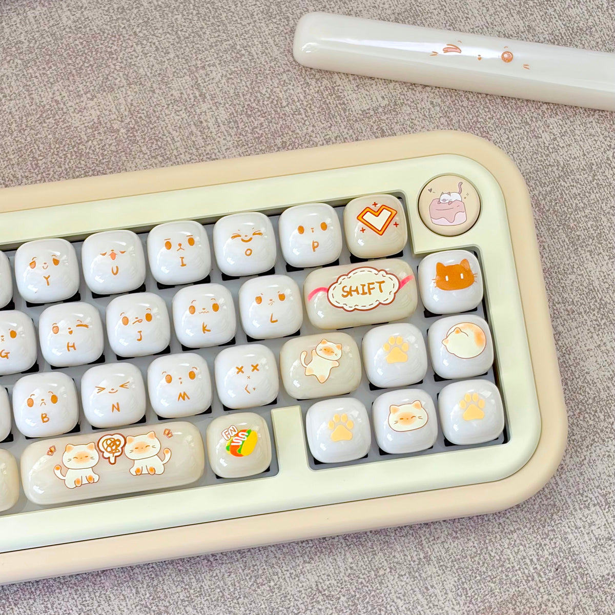 MOG Bag Cat Jelly PC Keycap Set | Translucent RGB-Friendly Keycaps