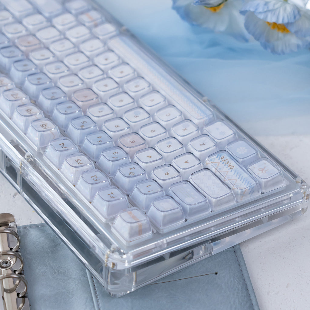 Urelab Winter Letter Dual-Layer Pudding Keycap Set